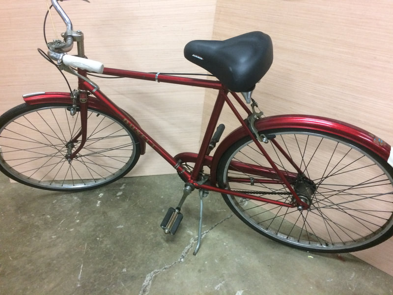 Vintage Dunelt red bike

