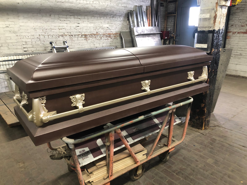 Exterior Coffin 
82" X 23" X 17" 