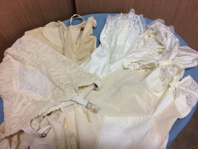 Ladies undergarments, period, set dressing 