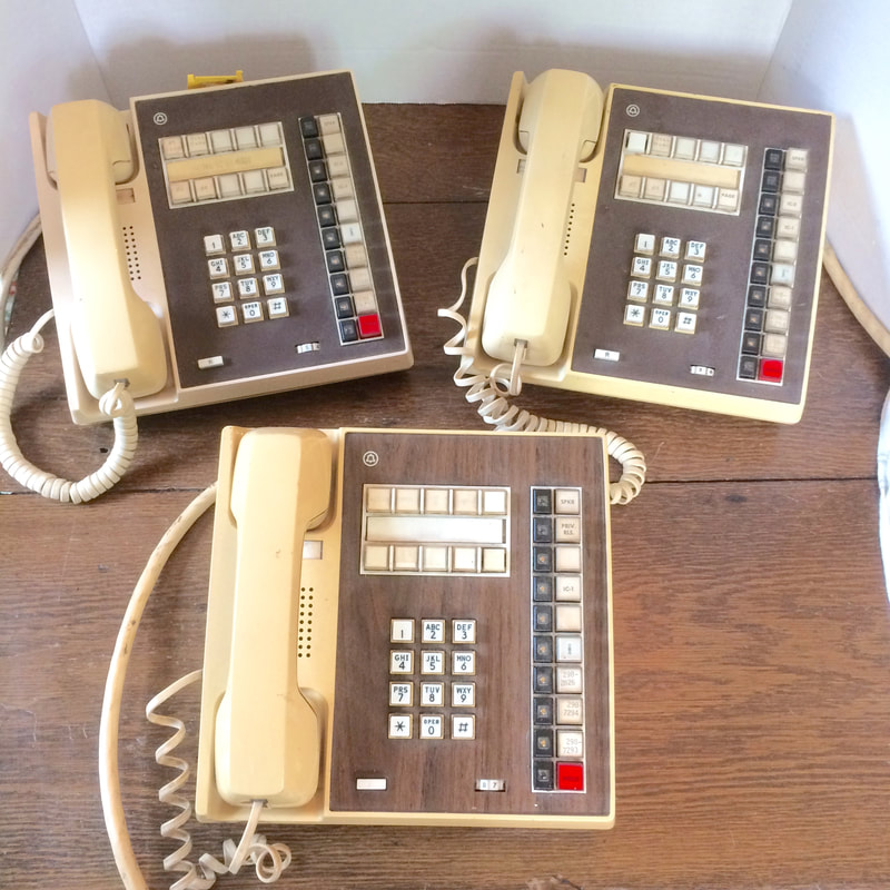 Office desk telephones 1980